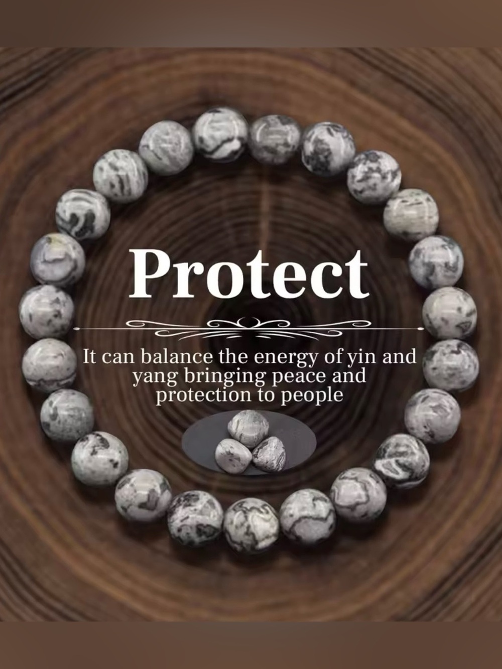 JD Gems jewelry protect balance Beaded Bracelet natural stone 6/8/10mm